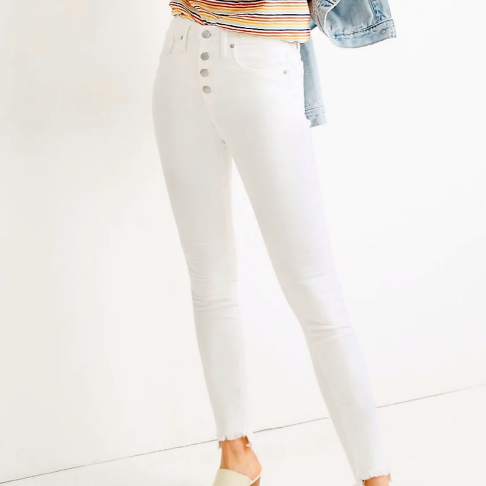 NWOT MADEWELL 10” high rise skinny crop denim!